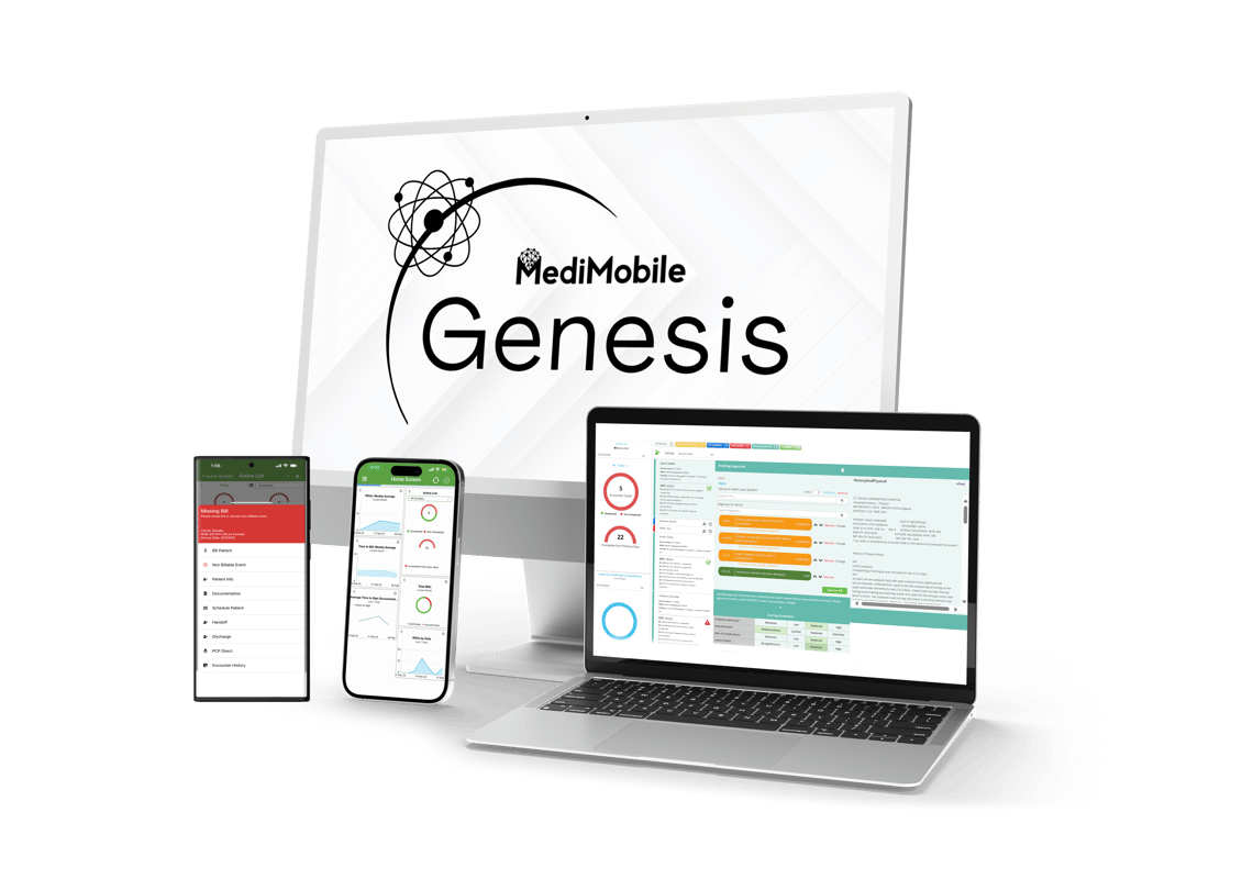 All Genesis platform assets including Android mobile — automated medical coding and AI charge capture